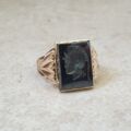 Hematite Centurion Statement Ring in 9ct Gold
