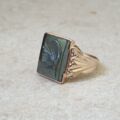 Hematite Centurion Statement Ring in 9ct Gold