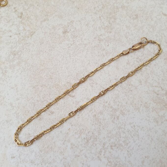 Mariner Anklet Chain in 9ct Gold
