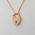 Plain Heart Padlock in 9ct Rose Gold