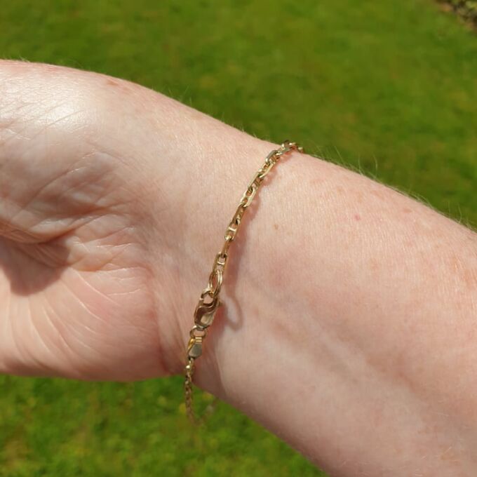 Mariner Anklet Chain in 9ct Gold