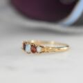 Opal and Garnet Ring in 18ct Gold