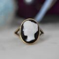 Hardstone Cameo Ring in 9ct Gold