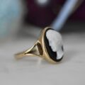 Hardstone Cameo Ring in 9ct Gold