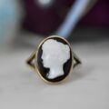 Hardstone Cameo Ring in 9ct Gold