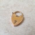 Plain Heart padlock in 9ct Rose Gold
