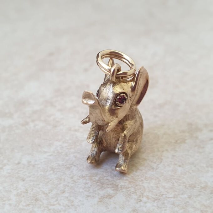 Delightful Elephant Pendant in 9ct Gold