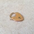 Plain Heart padlock in 9ct Rose Gold