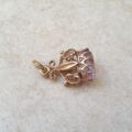 Amethyst Fob Pendant in 9ct Gold