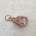 Amethyst Fob Pendant in 9ct Gold