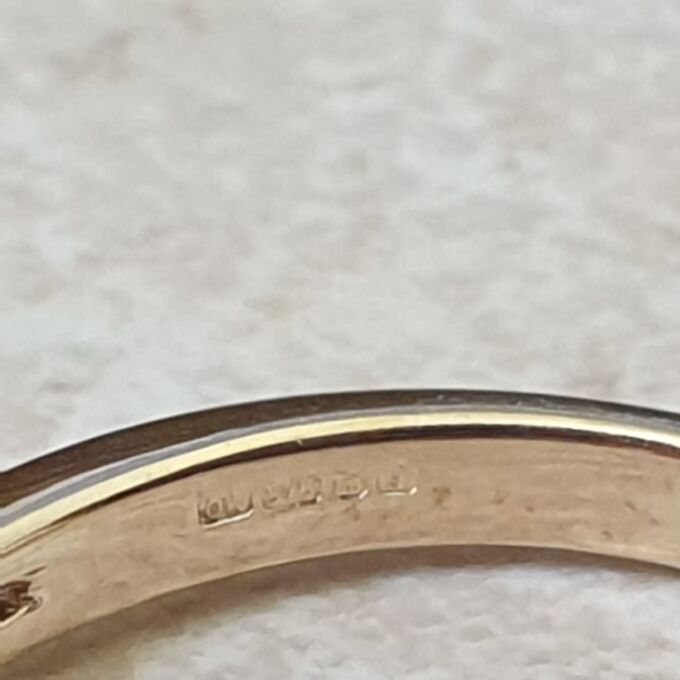 Red Topaz Stacking Ring in 9ct Gold