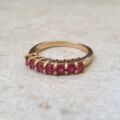 Red Topaz Stacking Ring in 9ct Gold