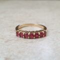 Red Topaz Stacking Ring in 9ct Gold