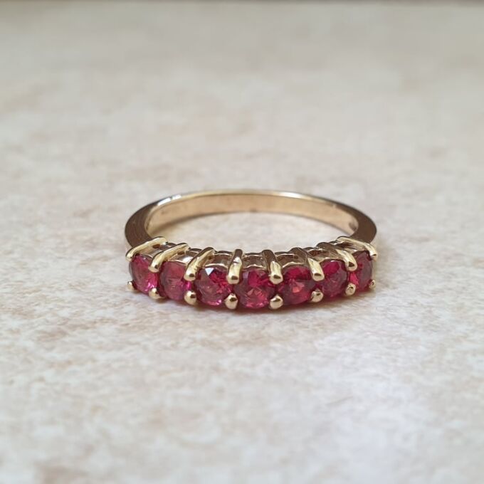 Red Topaz Stacking Ring in 9ct Gold