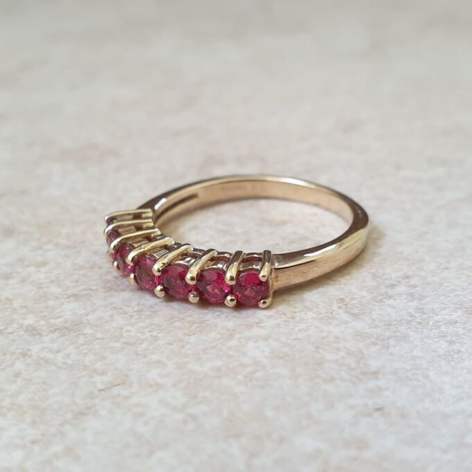 Red Topaz Stacking Ring in 9ct Gold