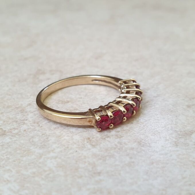 Red Topaz Stacking Ring in 9ct Gold