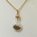 Gold Flake Bottle Pendant in 9ct Gold