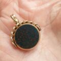 Antique Two Stone Fob Pendant in 9ct Gold