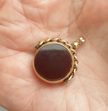 Antique Two Stone Fob Pendant in 9ct Gold