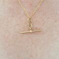 Plain Albert or T Bar Pendant in 9ct Gold