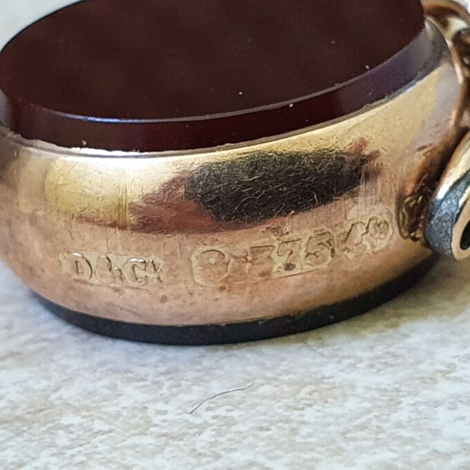 Antique Two Stone Fob Pendant in 9ct Gold