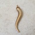 Large Cornicello Horn Pendant in 9ct Gold