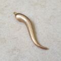 Large Cornicello Horn Pendant in 9ct Gold