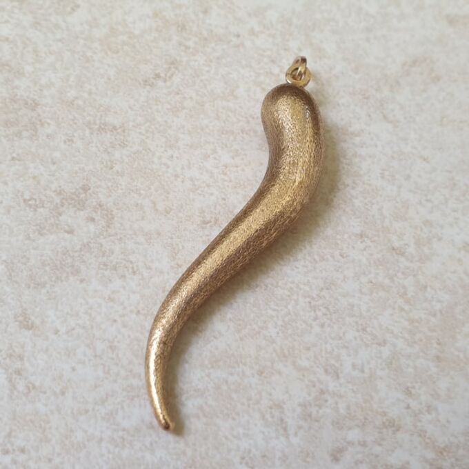 Large Cornicello Horn Pendant in 9ct Gold