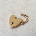 Plain Old Heart Padlock in 9ct Gold
