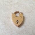Plain Old Heart Padlock in 9ct Gold