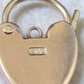 Plain Heart padlock in 9ct Rose Gold
