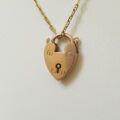 Plain Old Heart Padlock in 9ct Gold