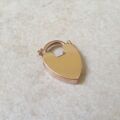 Plain Old Heart Padlock in 9ct Gold