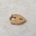 Plain Old Heart Padlock in 9ct Gold