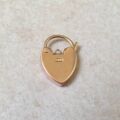 Plain Heart padlock in 9ct Rose Gold