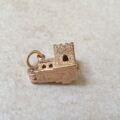 Opening Church Bride and Groom Charm Pendant in 9ct Gold