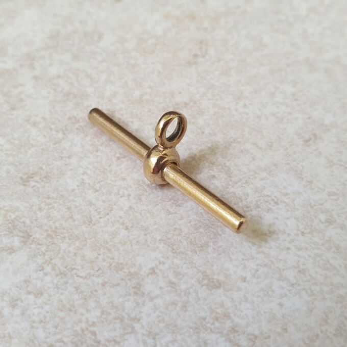 Plain Albert or T Bar Toggle in 9ct Gold
