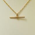 Plain Albert or T Bar Toggle in 9ct Gold