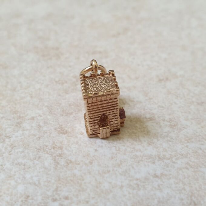 Opening Church Bride and Groom Charm Pendant in 9ct Gold