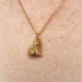 Sitting Cat Pendant in 9ct Gold