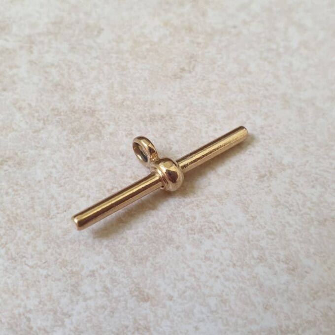Plain Albert or T Bar Toggle in 9ct Gold