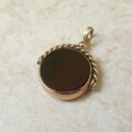 Antique Double Sided Spinner Fob Pendant in 9ct Gold