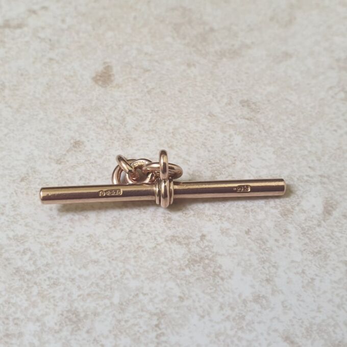 Antique Albert or T Bar Pendant Fob in 9ct Gold