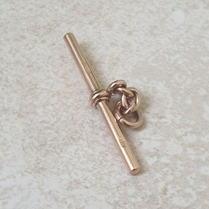 Antique Albert or T Bar Pendant Fob in 9ct Gold