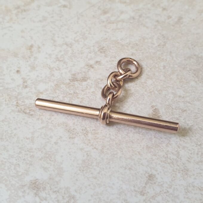 Antique Albert or T Bar Pendant Fob in 9ct Gold