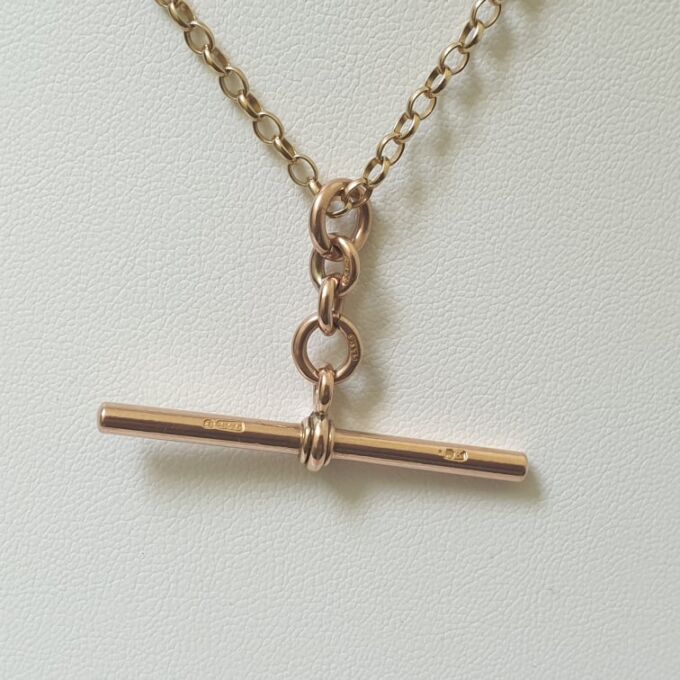 Antique Albert or T Bar Pendant Fob in 9ct Gold