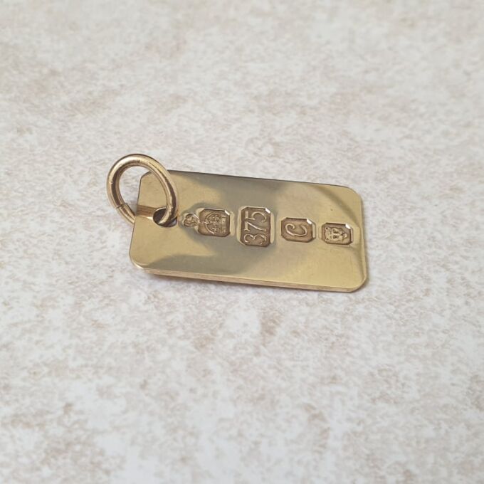 ID or Dog Tag Pendant in 9ct Gold