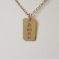 ID or Dog Tag Pendant in 9ct Gold