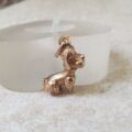 Cute Sitting Dog Pendant in 9ct Gold