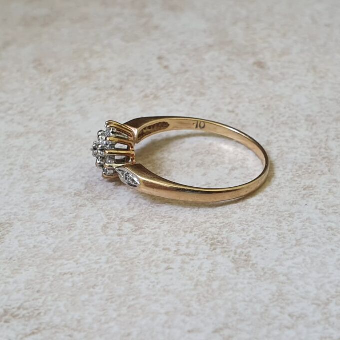 Diamond Cluster Ring in 9ct Gold